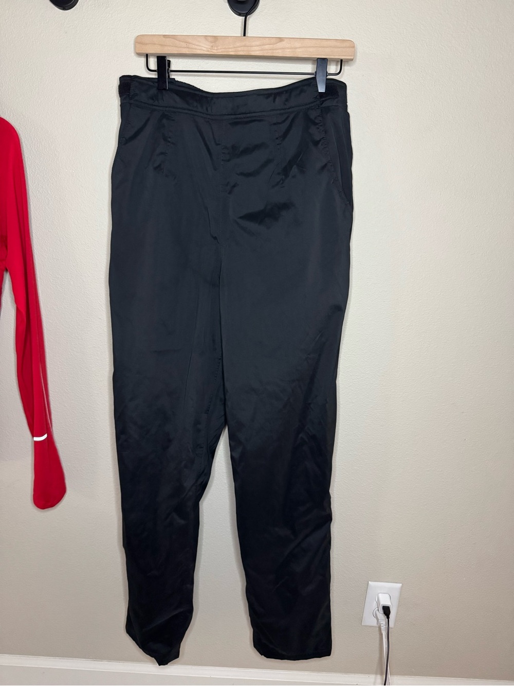 Sunice Men’s Womens Black Golf Rain Over Pants Full Side Open Size M